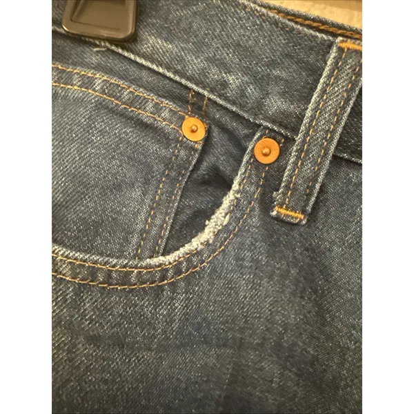 Madewell Baggy Straight Jeans Medium Dark Wash Denim Blue‎ Womens Size 26X30 EUC - Image 8