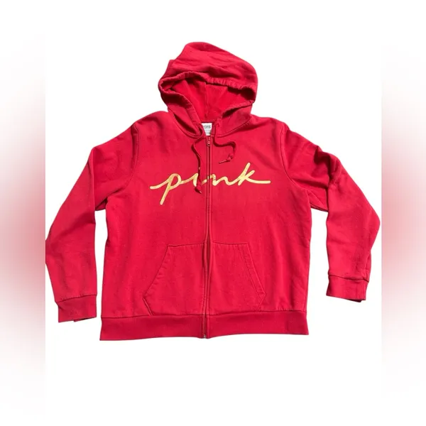 Victoria’s Secret PINK Full Zip Hoodie With Gold Foil - Image 5