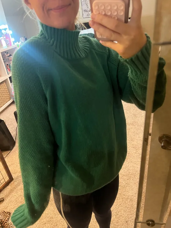 Mockneck sweater Green - Image 2