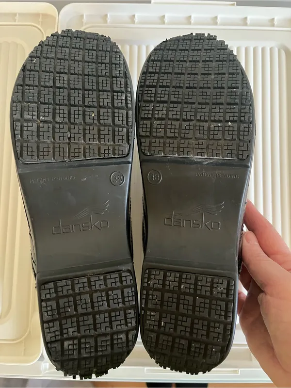 Dansko Black Patent Women's Slip-On Clogs- Size 7.5 - Image 7