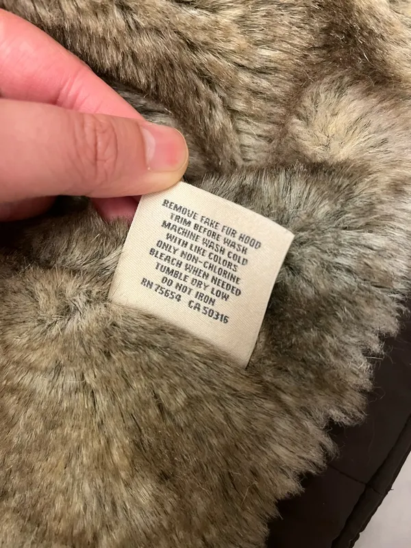 Abercrombie Fitch Brown Puffer Jacket Fur Lined Y2K - Image 7