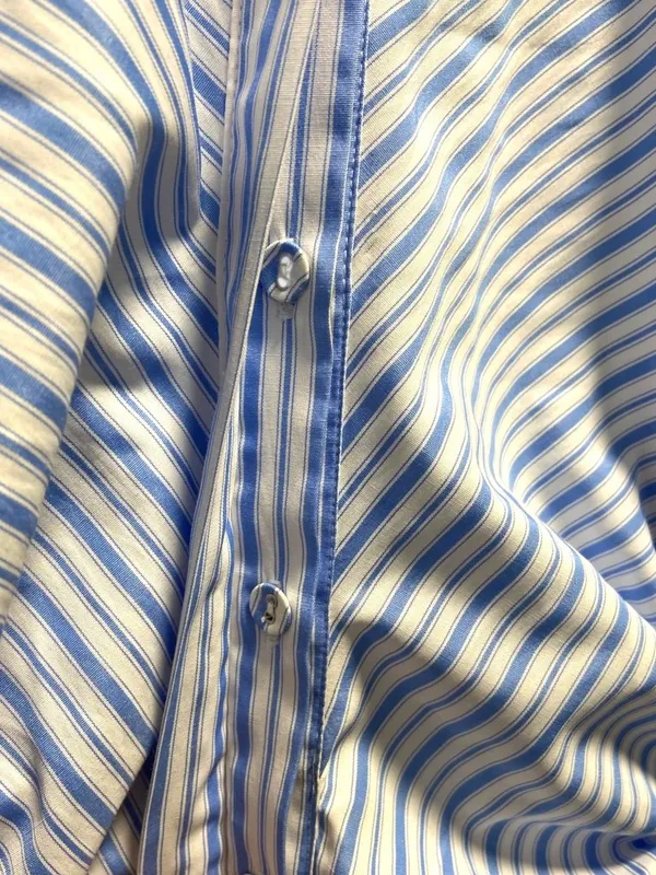 Bardot Cut Out Striped Maxi Dress Blue Size XS Coastal Preppy Cottagecore Summer - Image 11