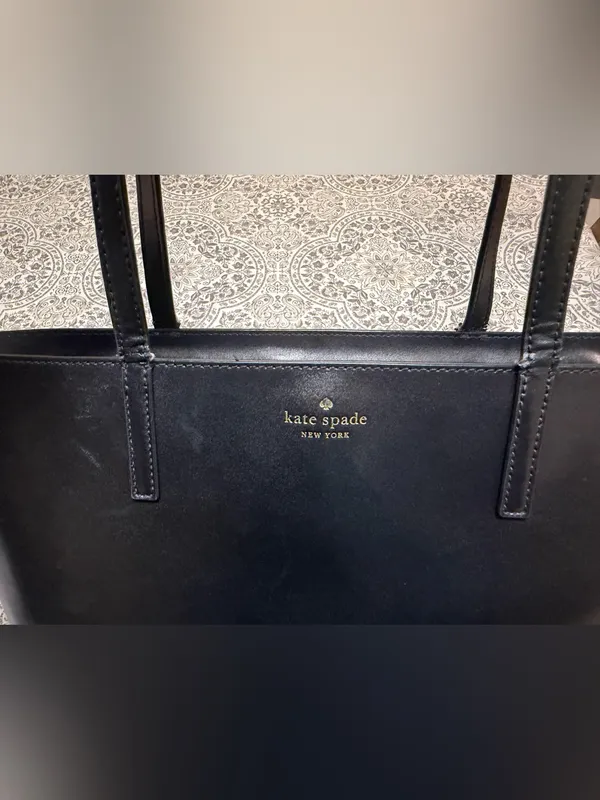 Kate Spade Black Leather Tote Bag - Image 5