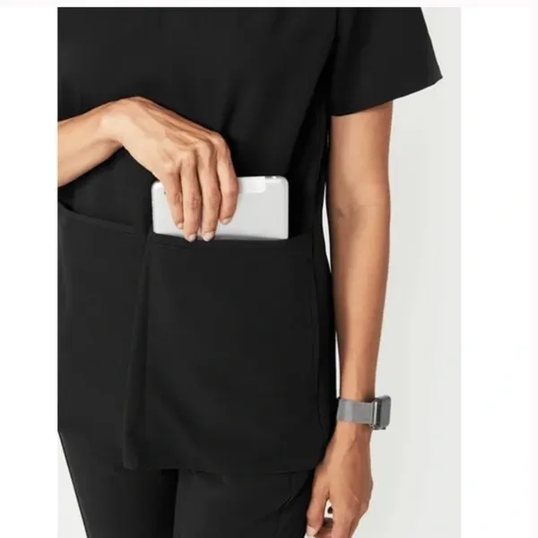 FIGS Banepa Oversized Black Scrub Top Sz‎ M - Image 3