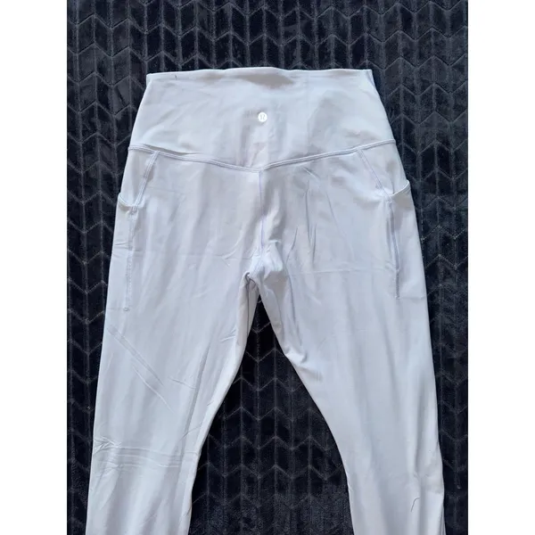 lululemon Women's Light Blue Fast Free Tight Pants Pocket‎ size 12 - Image 5