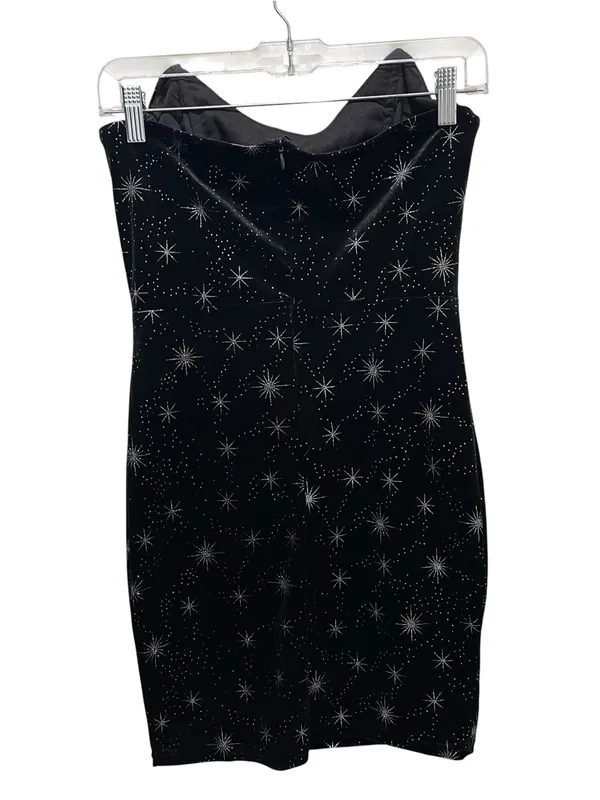 Superdown Stevie Sweetheart Dress Velvet Black Metallic Women’s Size Medium - Image 11