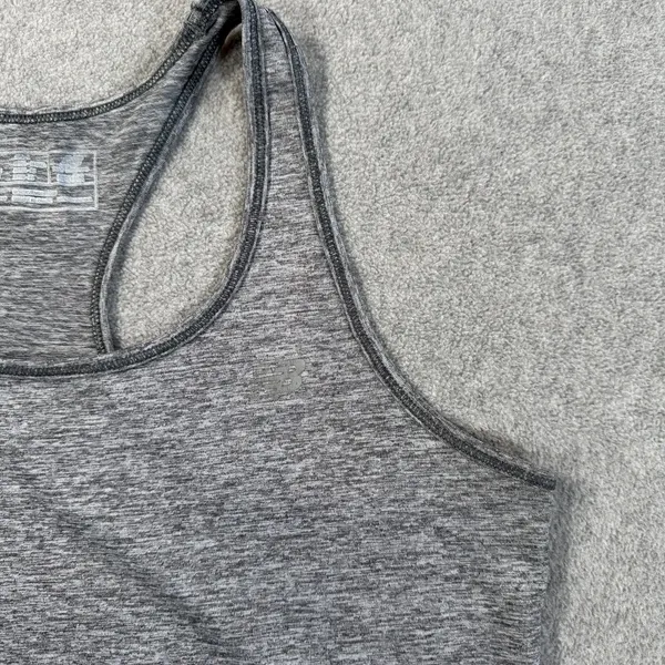New Balance Women's Medium Gray Heather Racerback Tank Top Activewear Workout - Image 2