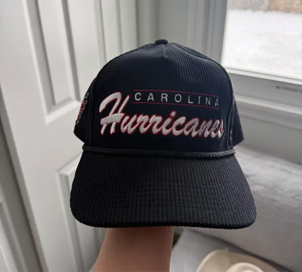 47 Brand Black Carolina Hurricanes Embroidered Script corduroy Cap - Image 9