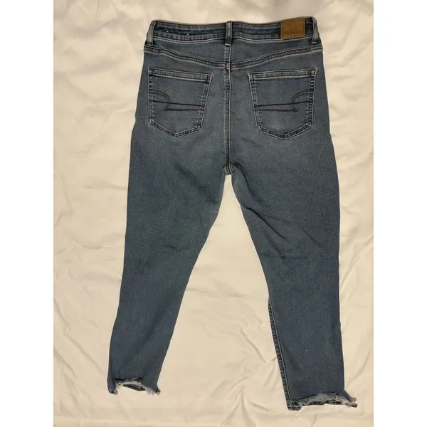 American Eagle Jeans Womens Size 6 Blue Cotton Stretch Hi Rise Artist - Image 3