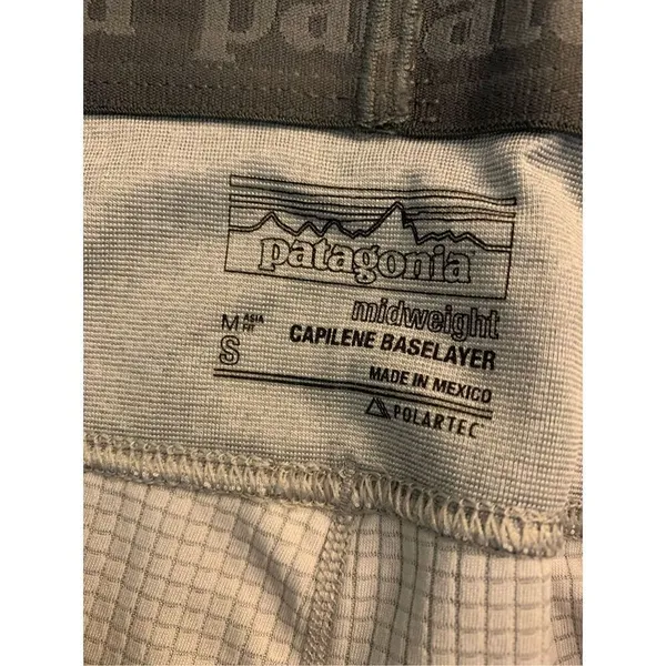 Patagonia Midweight Capilene baselayer leggings pants gray size small 44490 - Image 4