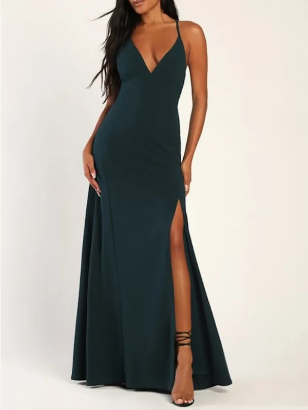 Lulus - Carried by Romance Dark Teal Sleeveless Maxi Dress - Image 2