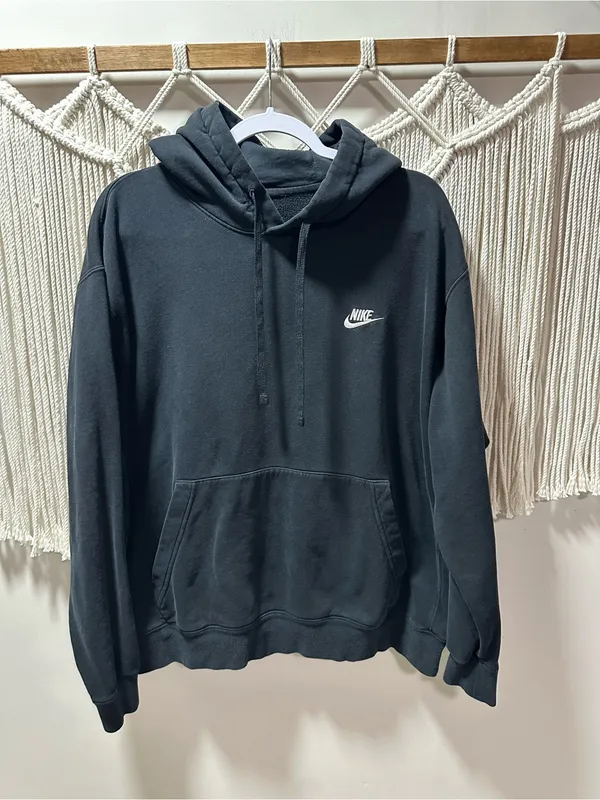 Nike Women's Black Pullover Hoodie with White Swoosh - Image 4
