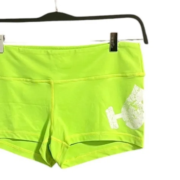 WodBottom‎ Neon Green CrossFit Booty Shorts Weightlifting Gym Size Large - Image 3