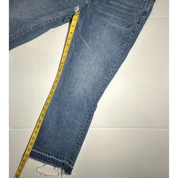 Free People Release Boot Cut Jeans Size 28 Raw Hem High Rise‎ Crop Y2K Frayed - Image 5