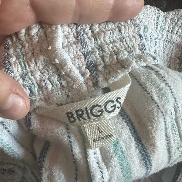 Stripe Linen Shorts Size L - Image 3