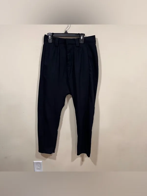 Free People Drop Crotch Slouchy Trousers Crop Navy size XS oversized EUC - Image 3