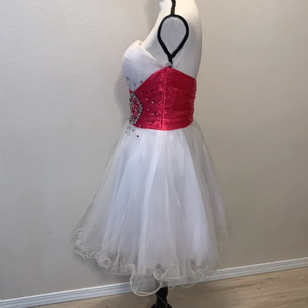 May Queen Couture white short ball gown formal dress - Image 5