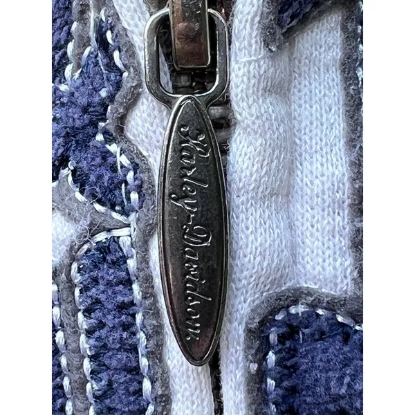 Women's M Harley Davidson Embroidered Zip Front Sherpa Lined Hoodie - Image 4
