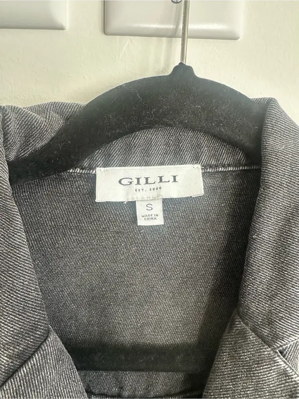 Gilli Acid Wash Denim Mini Dress Size Small - Image 6