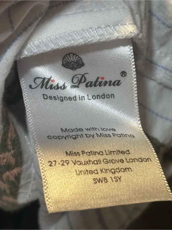 Miss Patina 100% Cotton Embroidered Smocked Off Shoulder Dress Size Small - Image 6