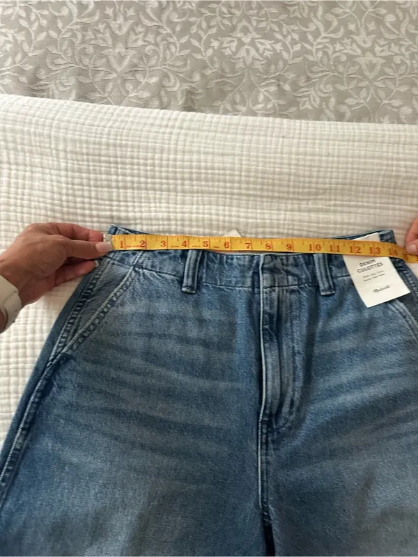Madewell Blue Wide Leg Flare Jeans - Image 7