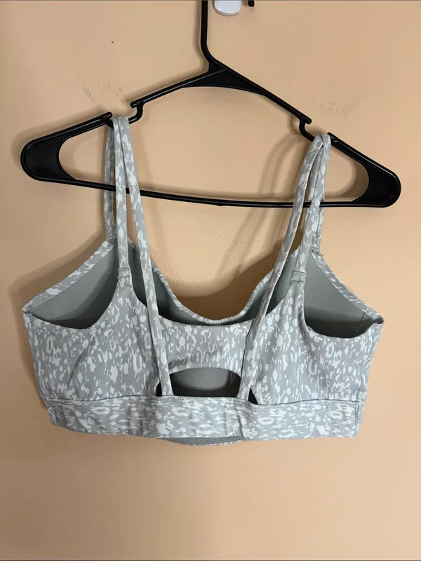 Avia Light Gray Printed Sports Bralette - Image 4