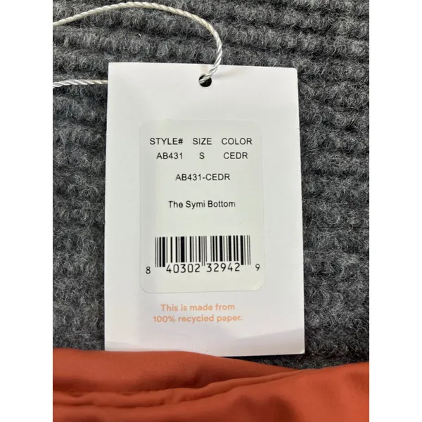 Andie Swim The Symi Bottom Cedar Orange Ruched Cheeky Bikini Bottom AB431 Small - Image 7