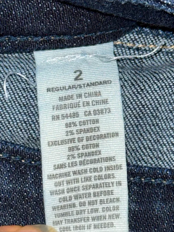American Eagle Low Rise Micro Mini Jean Booty Shorts Sz 2 Dark Grunge Preppy y2k - Image 5