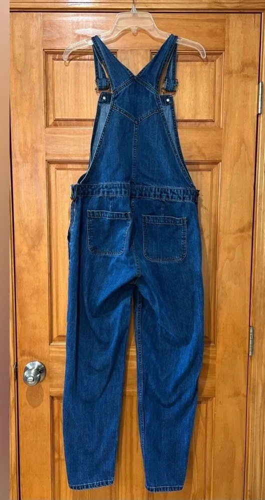 ASOS Women’s Dark Blue Denim Overalls - Image 4