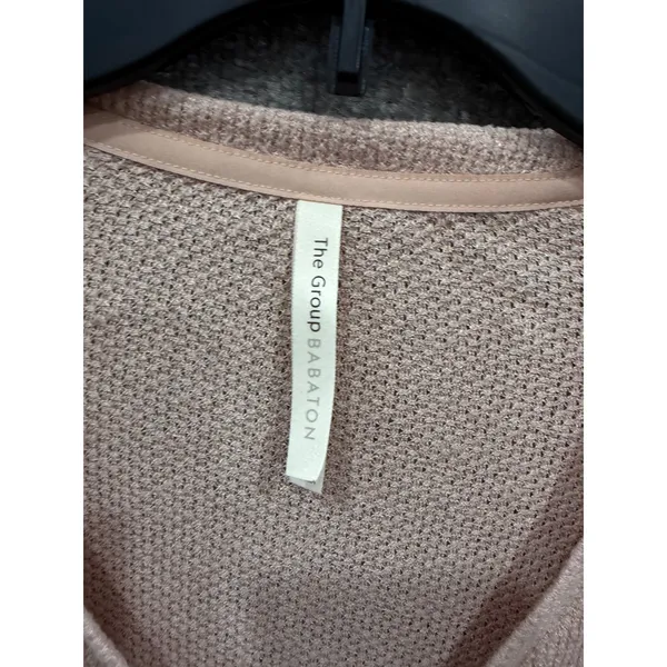 The Group Babaton Womens Pink Waffle Knit Cardigan S V-Neck SWF0-1113-30 - Image 5