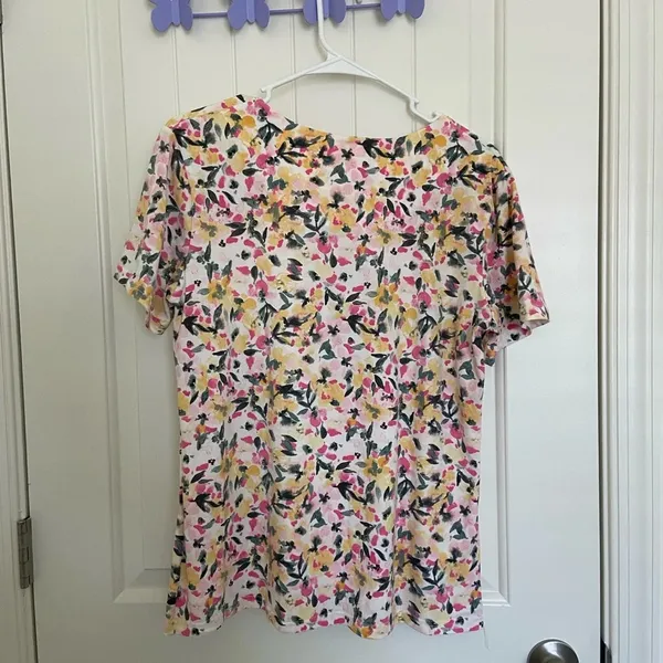 EUC‎ | Joan Vass women’s patterned lace decorated top — medium - Image 5