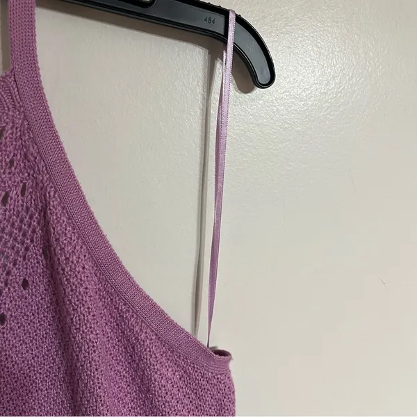 Ultra Flirt Crochet Knit Tie Halter Neck Dress‎ Junior Size XL Pink Purple Color - Image 5