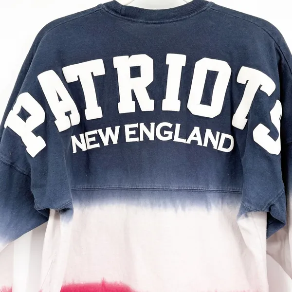 Fanatics‎ Womens New England Patriots Ombre Spirit Jersey Long Sleeve Shirt XS - Image 5