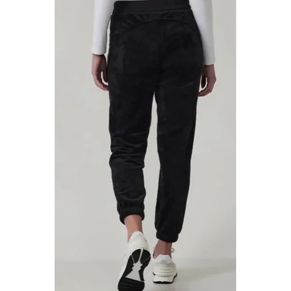 Athleta Double Cozy Karma Jogger Black Plush Fleece Sweatpants Womens Medium - Image 9