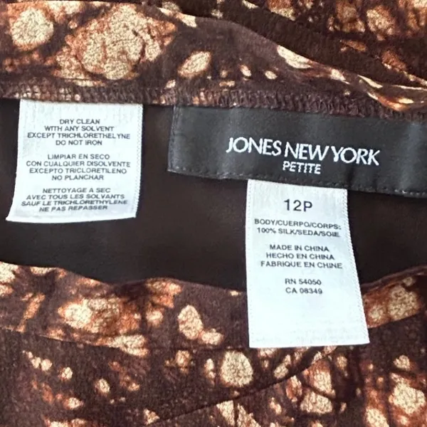 Vintage 90s Jones‎ New York 100% Silk Long Skirt 12P Fairy Boho Y2K Earth Tones - Image 4