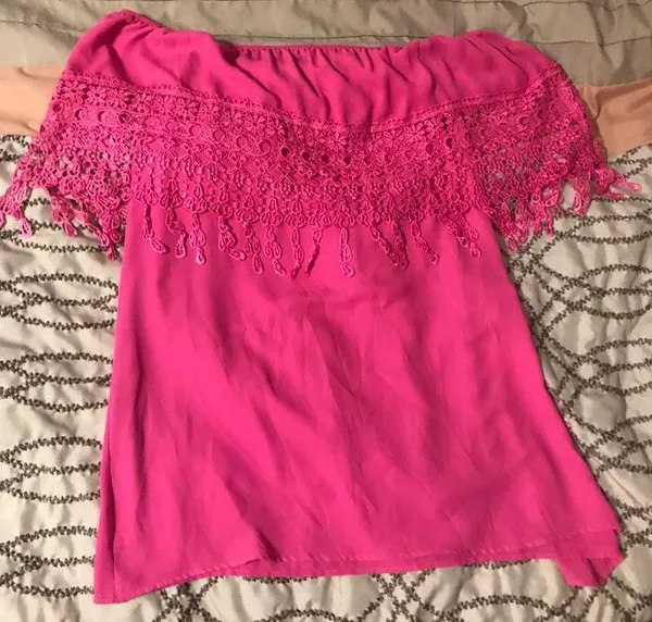 Off The Shoulder Lace Dress - Image 2