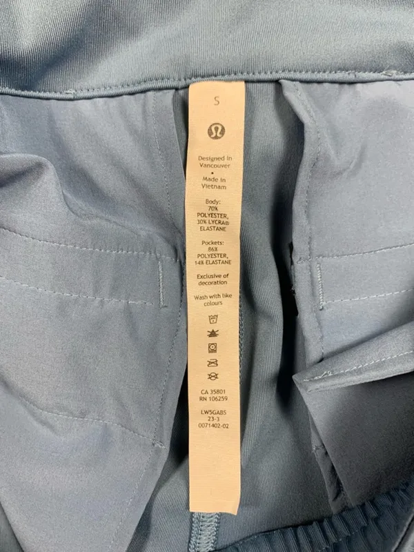 Lululemon Womens Small Wide Leg Pants Blue Luxtreme Drawstring Stretch Athletic - Image 15