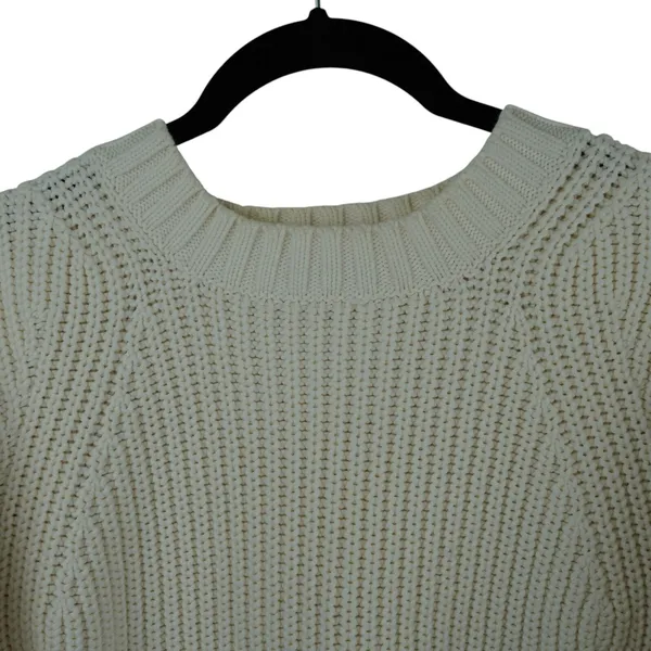 Everlane Womens Chunky Cable Knit‎ Sweater Ivory Pullover M - Image 6