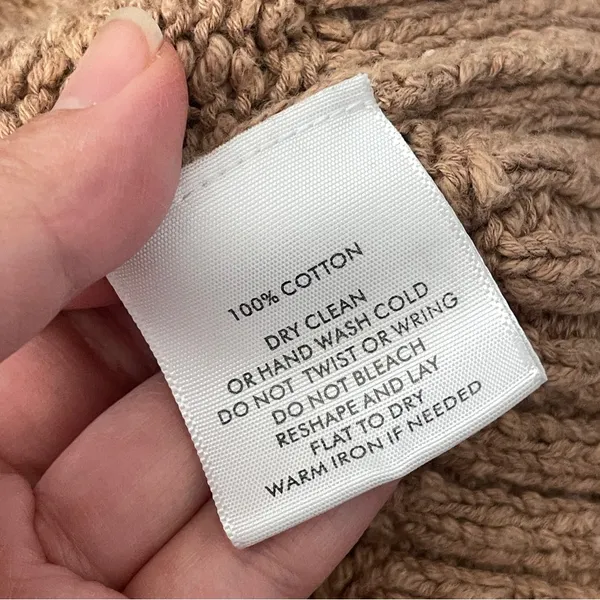 White + Warren Sweater cotton slub easy crewneck womens Brown (small) minimalist - Image 6