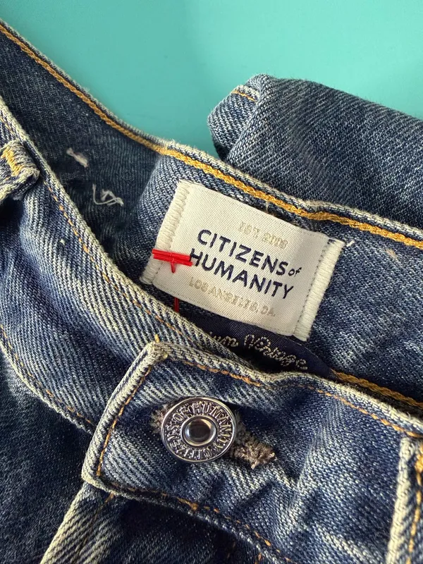 Citizens Of Humanity Baretta Relaxed Straight Denim Jeans Blue Size 26 - Image 6
