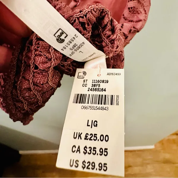 VICTORIA'S SECRET PINK Sz Large Lace Bralet Dusty Rose New With Tags - Image 8
