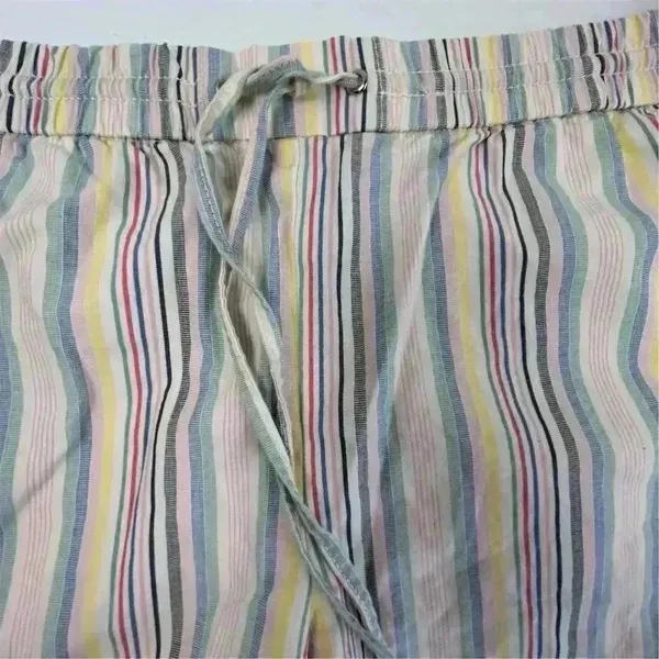 Loft Women's Striped Shorts Size L‎ Multicolor Casual Elastic Waist - Image 2