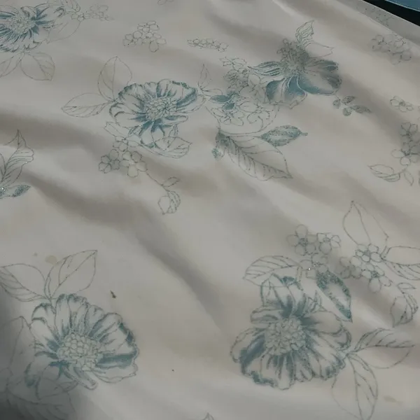Vintage Y2K Finesse White And Blue Floral sparkle Dress - Image 2