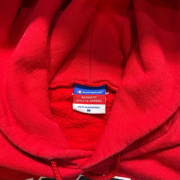 Vintage Champion Ohio State Buckeyes Sports Wear Hoodie Red - Image 3