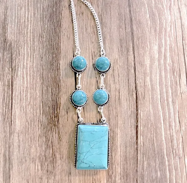 Santa Rosa Turquoise Necklace/Earrings - Image 6