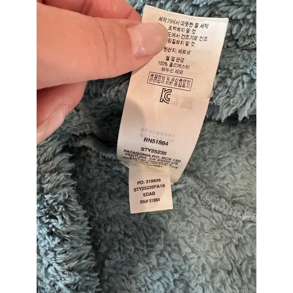 Patagonia XS Los Gatos Fleece Pullover Jacket 1/4 Zip Blue Cozy Layering‎ - Image 6