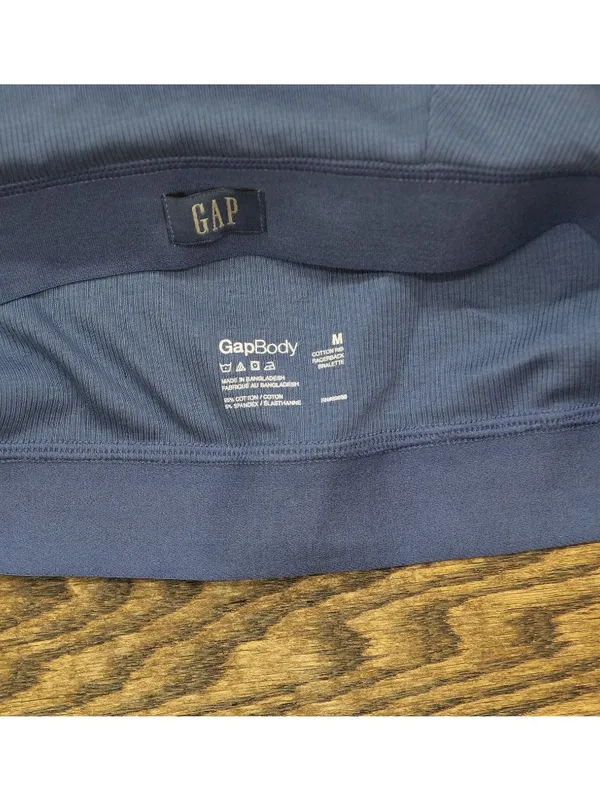 NEW Gap Womens Ribbed Unlined Bralette Blue M - Image 3