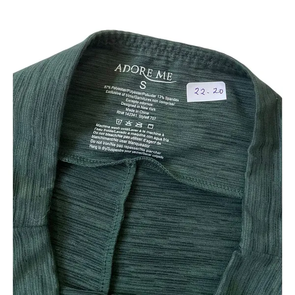 Adore Me Green Hi-Rise Sporty Cycling Set Women Size Small | 22-20 - Image 2
