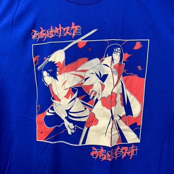 Naruto Sasuke Blue Anime Tshirt size Extra Large  - Image 2