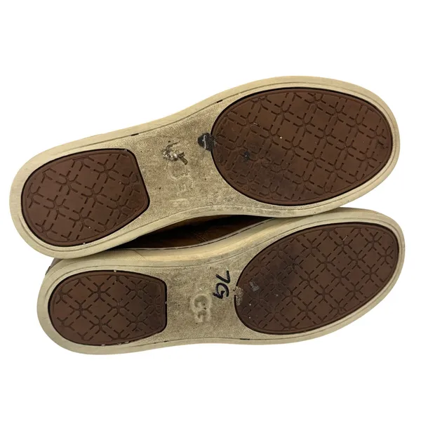 UGG Blaney Brown Leather High Top Sneakers Tassel Side Zip Womens Size 7.5 Shoes - Image 7